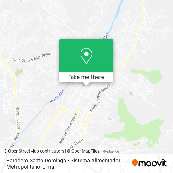 Mapa de Paradero Santo Domingo - Sistema Alimentador Metropolitano