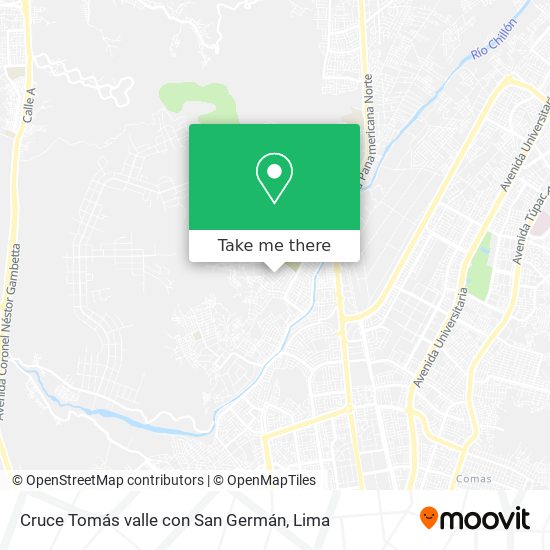 Cruce Tomás valle con San Germán map