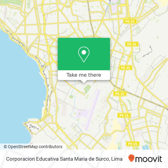 Corporacion Educativa Santa Maria de Surco map