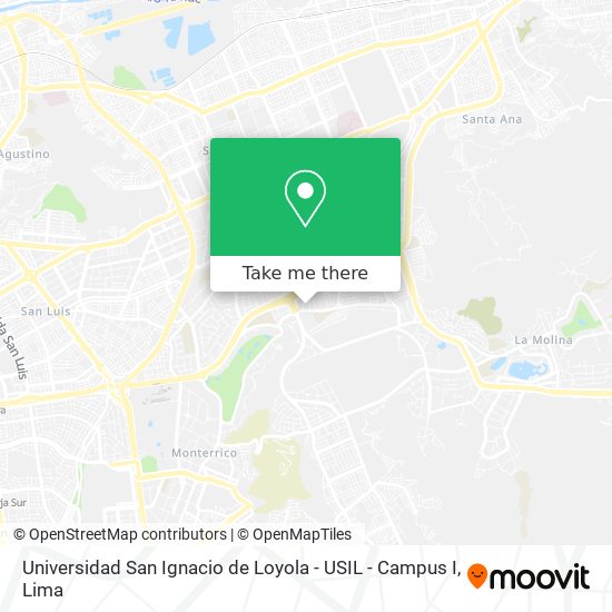 Mapa de Universidad San Ignacio de Loyola - USIL - Campus I