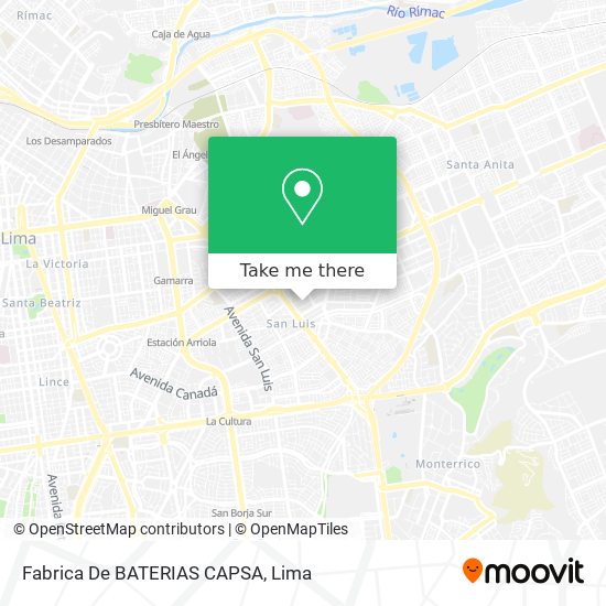 Fabrica De BATERIAS CAPSA map