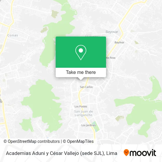 Academias Aduni y César Vallejo (sede SJL) map