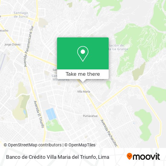 Banco de Crédito Villa Maria del Triunfo map