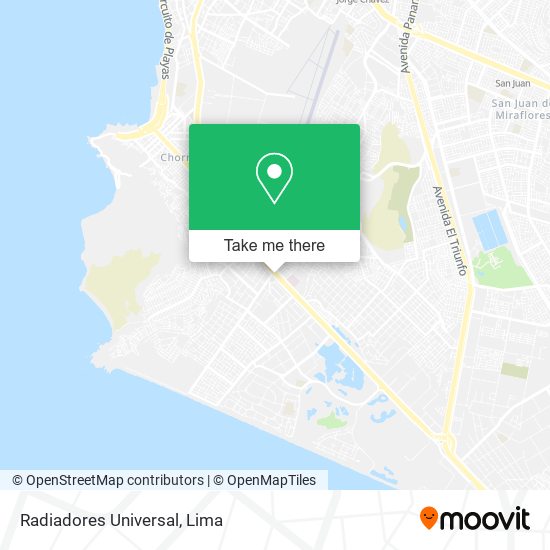 Radiadores Universal map