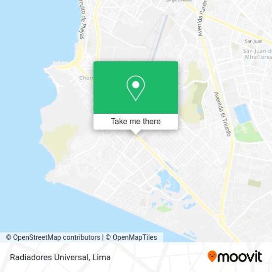 Radiadores Universal map