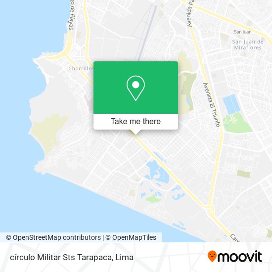 círculo Militar Sts Tarapaca map