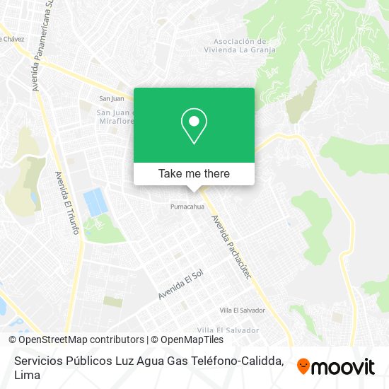 Servicios Públicos Luz Agua Gas Teléfono-Calidda map