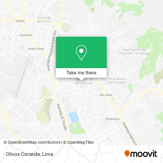 Olivos Corande map
