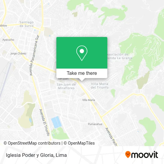 Iglesia Poder y Gloria map