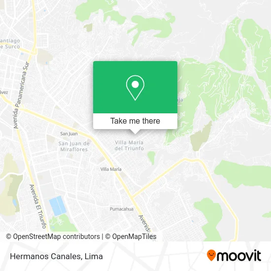 Hermanos Canales map