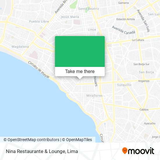 Nina Restaurante & Lounge map