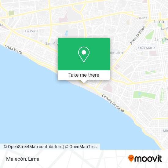 Malecón map