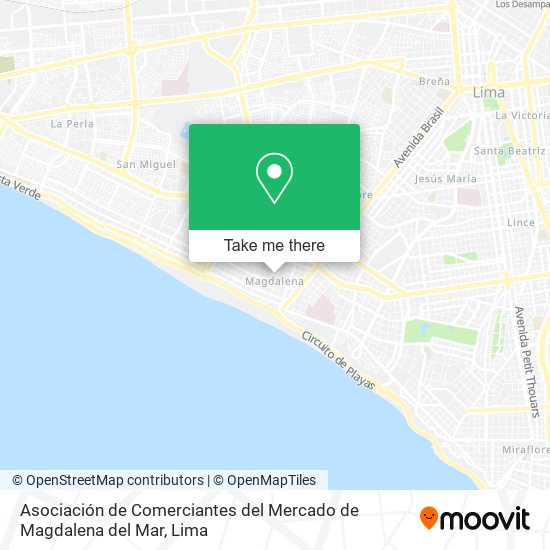 Asociación de Comerciantes del Mercado de Magdalena del Mar map
