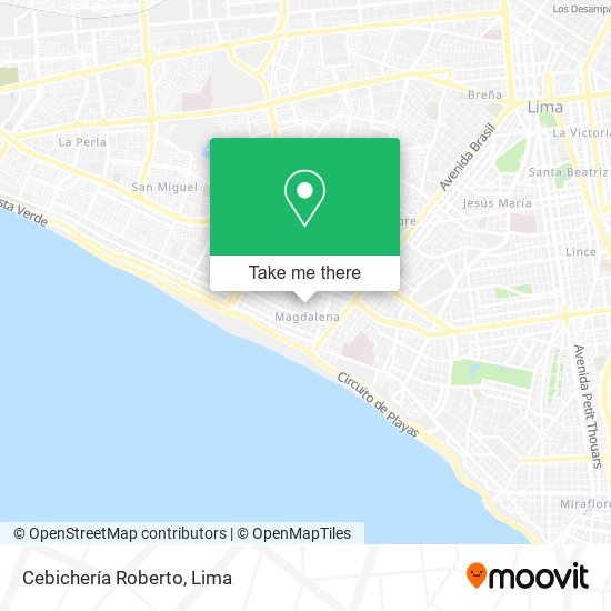 Cebichería Roberto map