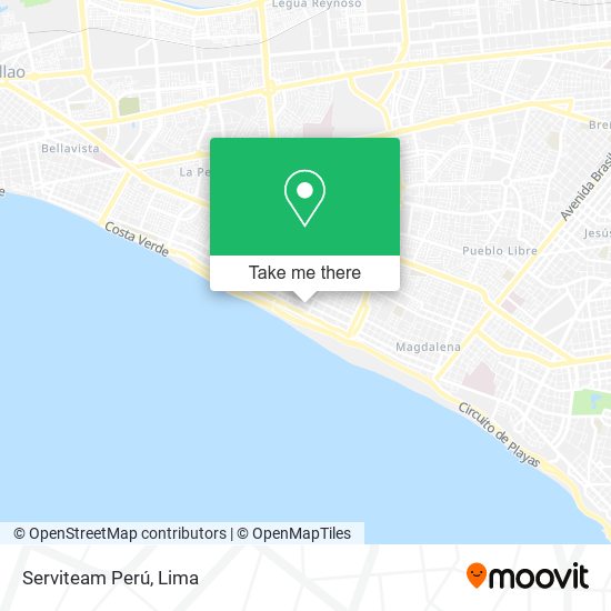 Serviteam Perú map