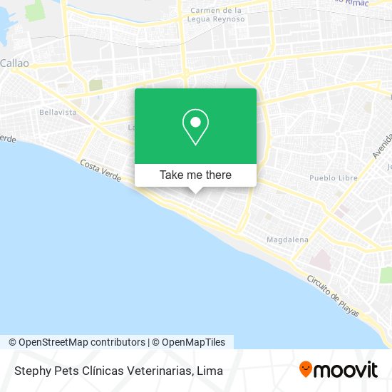 Stephy Pets Clínicas Veterinarias map