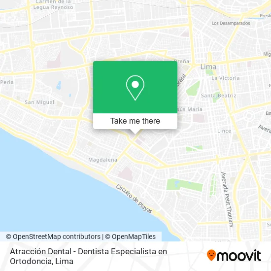 Mapa de Atracción Dental - Dentista Especialista en Ortodoncia
