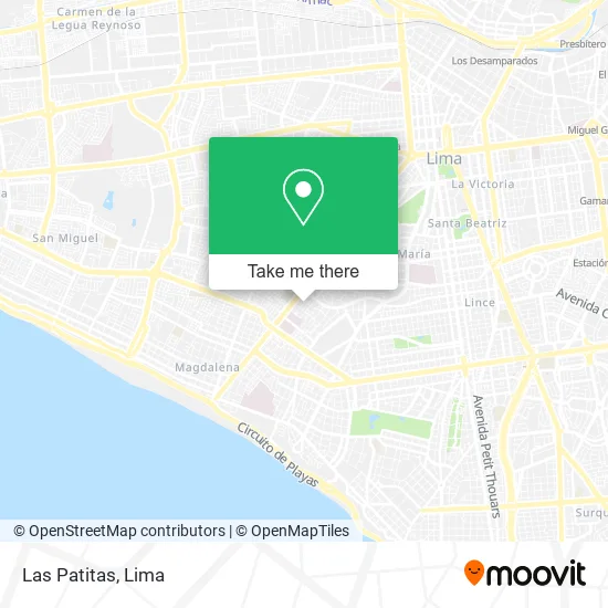 Las Patitas map