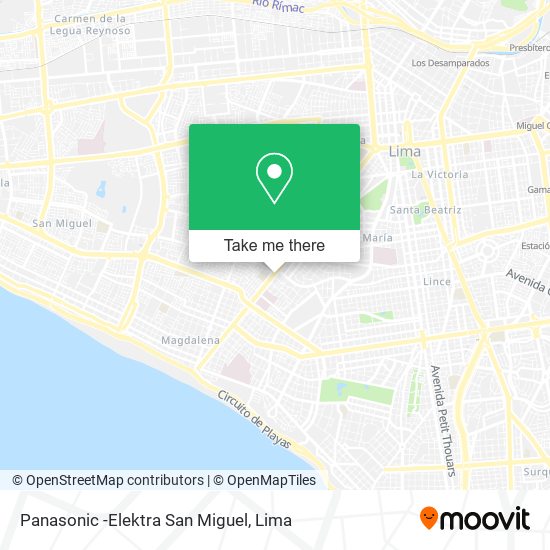 Panasonic -Elektra San Miguel map