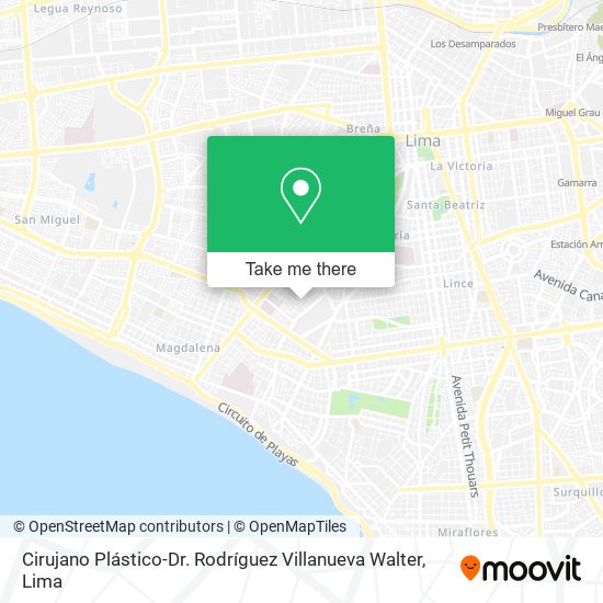 Mapa de Cirujano Plástico-Dr. Rodríguez Villanueva Walter