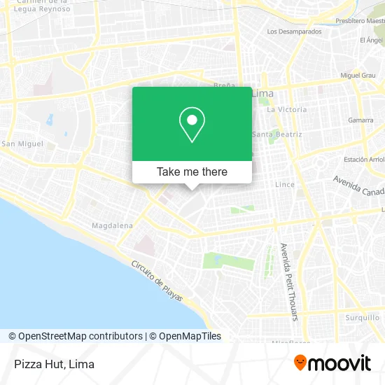 Pizza Hut map