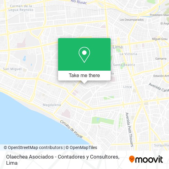 Olaechea Asociados - Contadores y Consultores map