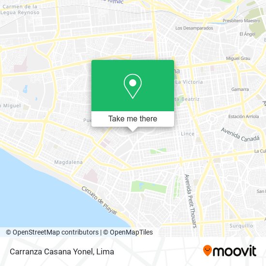 Carranza Casana Yonel map