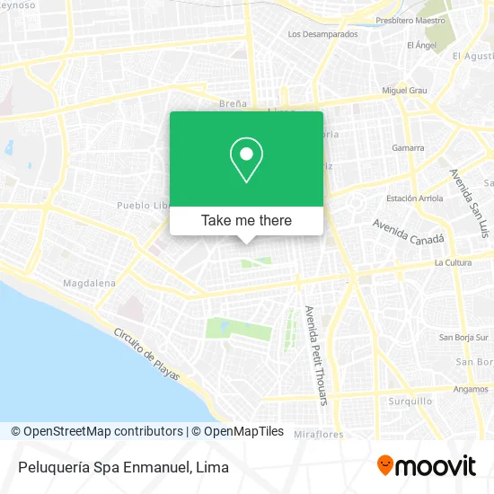 Mapa de Peluquería Spa Enmanuel