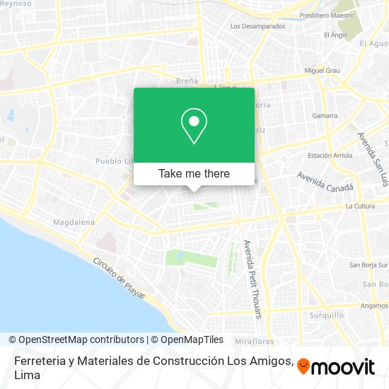 Ferreteria y Materiales de Construcción Los Amigos map