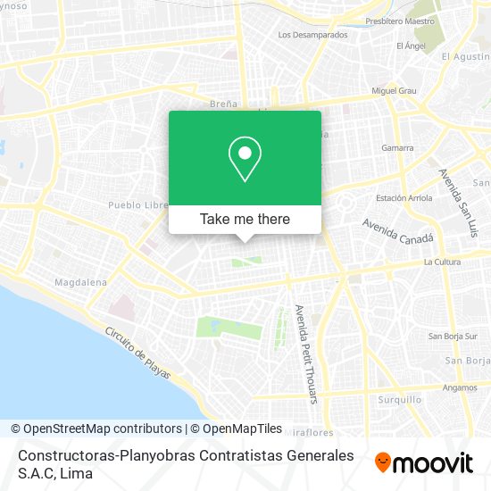 Constructoras-Planyobras Contratistas Generales S.A.C map
