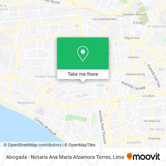 Abogada - Notaria Ana María Alzamora Torres map