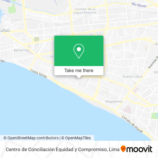 Mapa de Centro de Conciliación Equidad y Compromiso