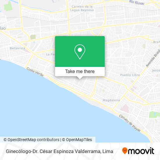 Ginecólogo-Dr. César Espinoza Valderrama map