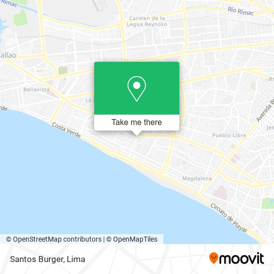 Santos Burger map