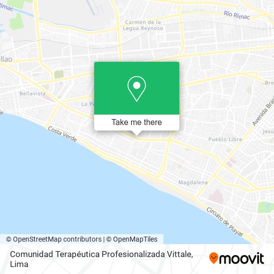 Comunidad Terapéutica Profesionalizada Vittale map