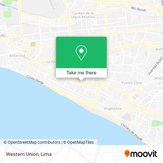 Mapa de Western Union