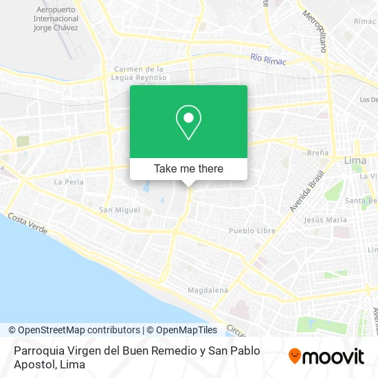 Mapa de Parroquia Virgen del Buen Remedio y San Pablo Apostol
