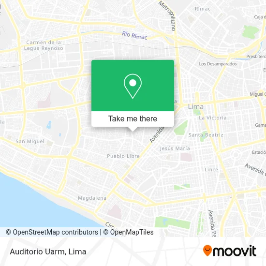 Auditorio Uarm map