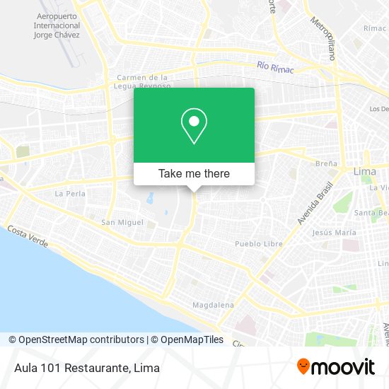 Aula 101 Restaurante map