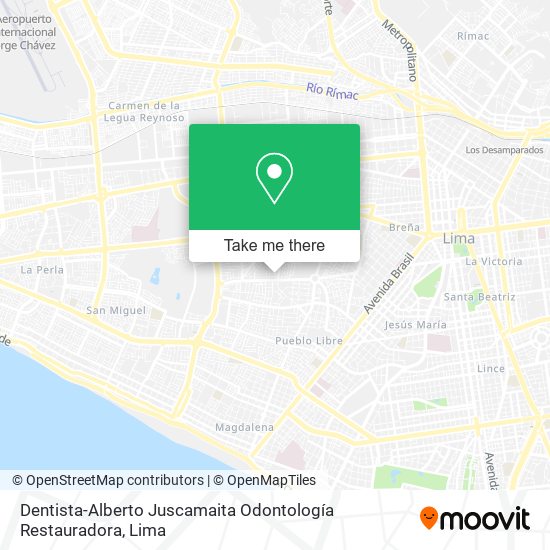 Dentista-Alberto Juscamaita Odontología Restauradora map