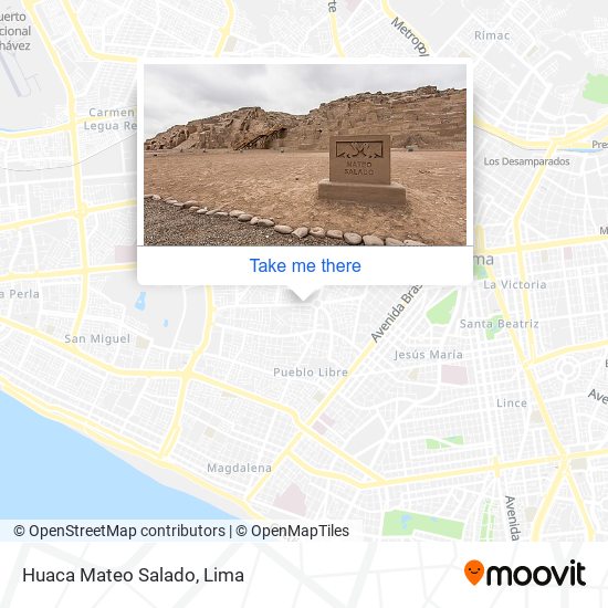 Huaca Mateo Salado map