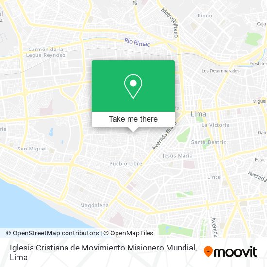 Iglesia Cristiana de Movimiento Misionero Mundial map