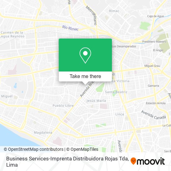 Mapa de Business Services-Imprenta Distribuidora Rojas Tda