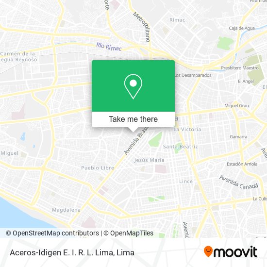 Aceros-Idigen E. I. R. L. Lima map