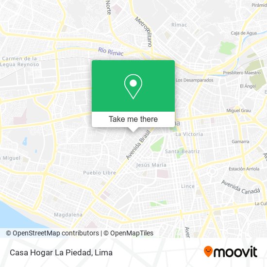 Mapa de Casa Hogar La Piedad