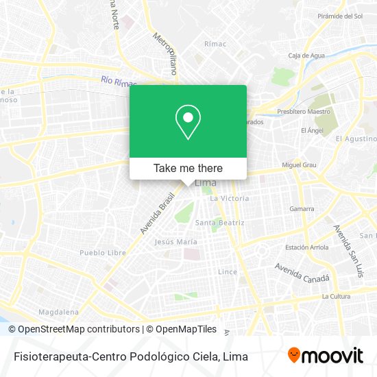 Mapa de Fisioterapeuta-Centro Podológico Ciela