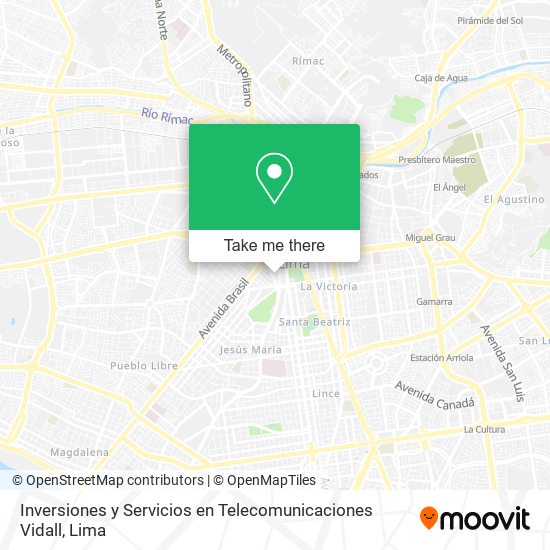 Inversiones y Servicios en Telecomunicaciones Vidall map