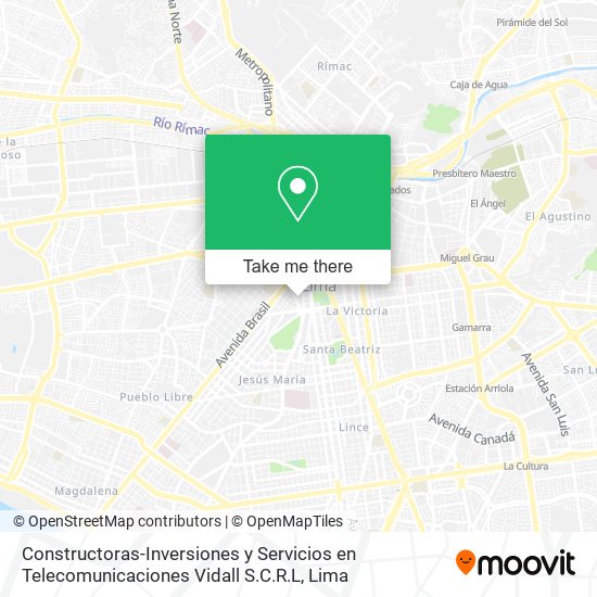 Constructoras-Inversiones y Servicios en Telecomunicaciones Vidall S.C.R.L map