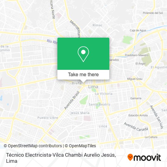 Técnico Electricista-Vilca Chambi Aurelio Jesús map