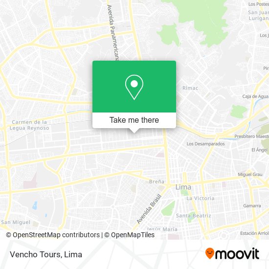 Vencho Tours map